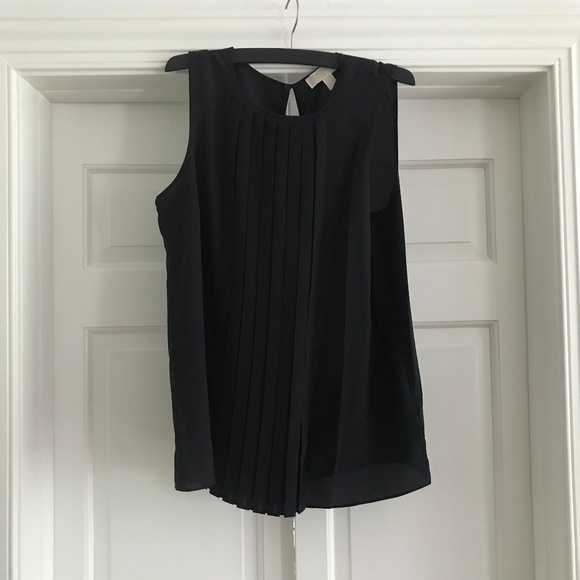 Michael Kors Pleated Blouse Black Size M - Picture 1 of 4